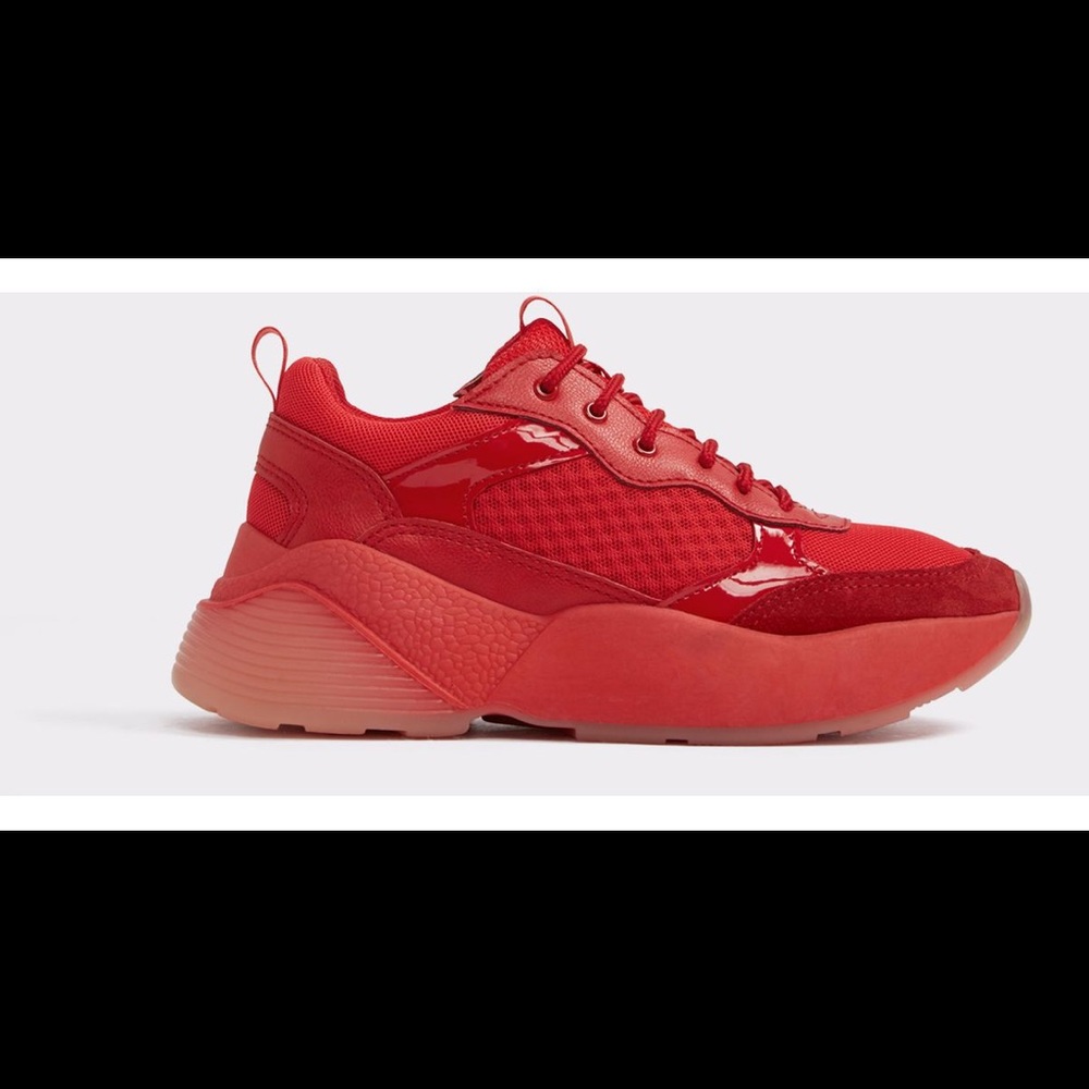 👟❤️NEW ALDO "ASTAONDRA-62" RED CHUNKY SNEAKERS 👟❤️